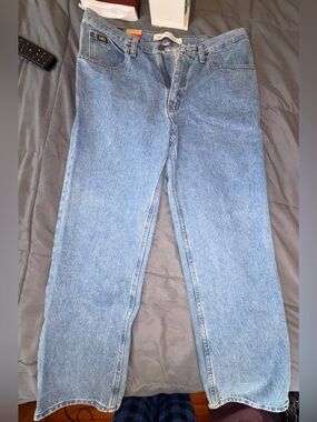 Lee Relaxed Fit Jeans Men's 34x30 Light Stone Wash NWT Classic Denim
